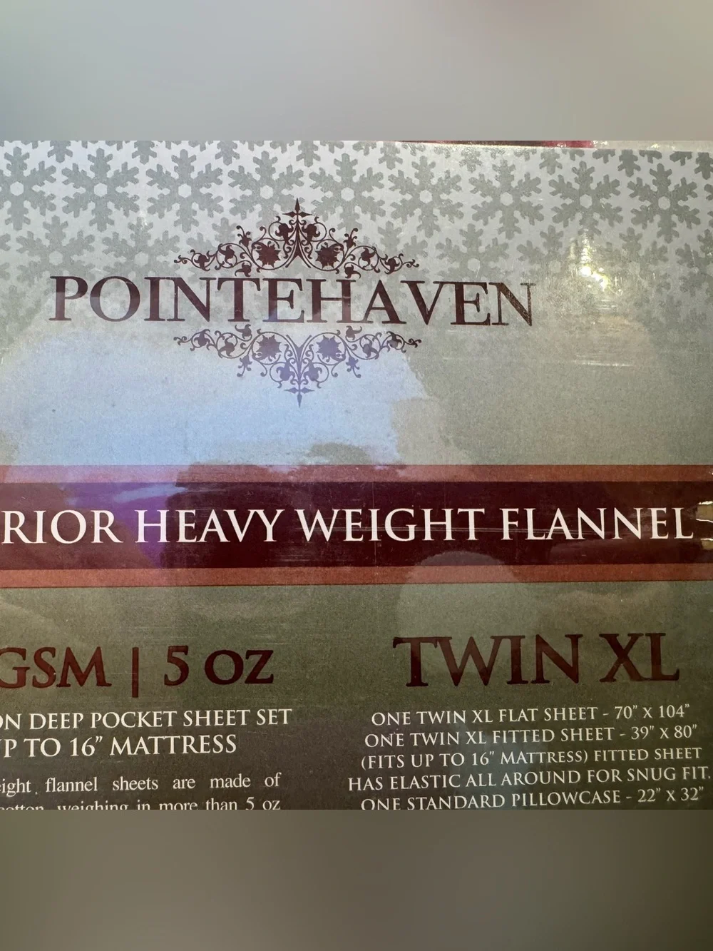 New Pointehaven Superior Heavy Weight Deep Pocket Flannel, Twin XL, Sylvan